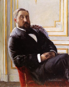  Caillebotte Lienzo - Retrato de Jules Richemont Gustave Caillebotte